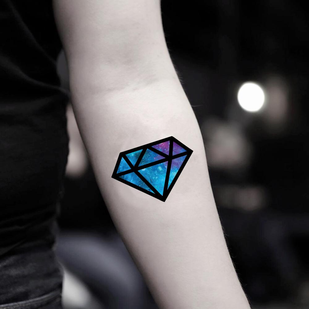 Galaxy Diamond Temporary Tattoo Sticker - OhMyTat